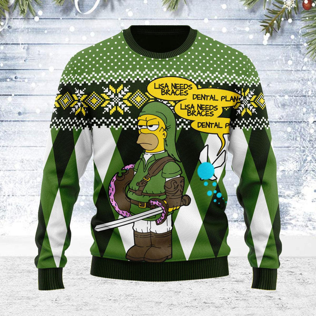 Christmas Sweater Lisa Needs Braces Dental Plan - Gearhomie.com