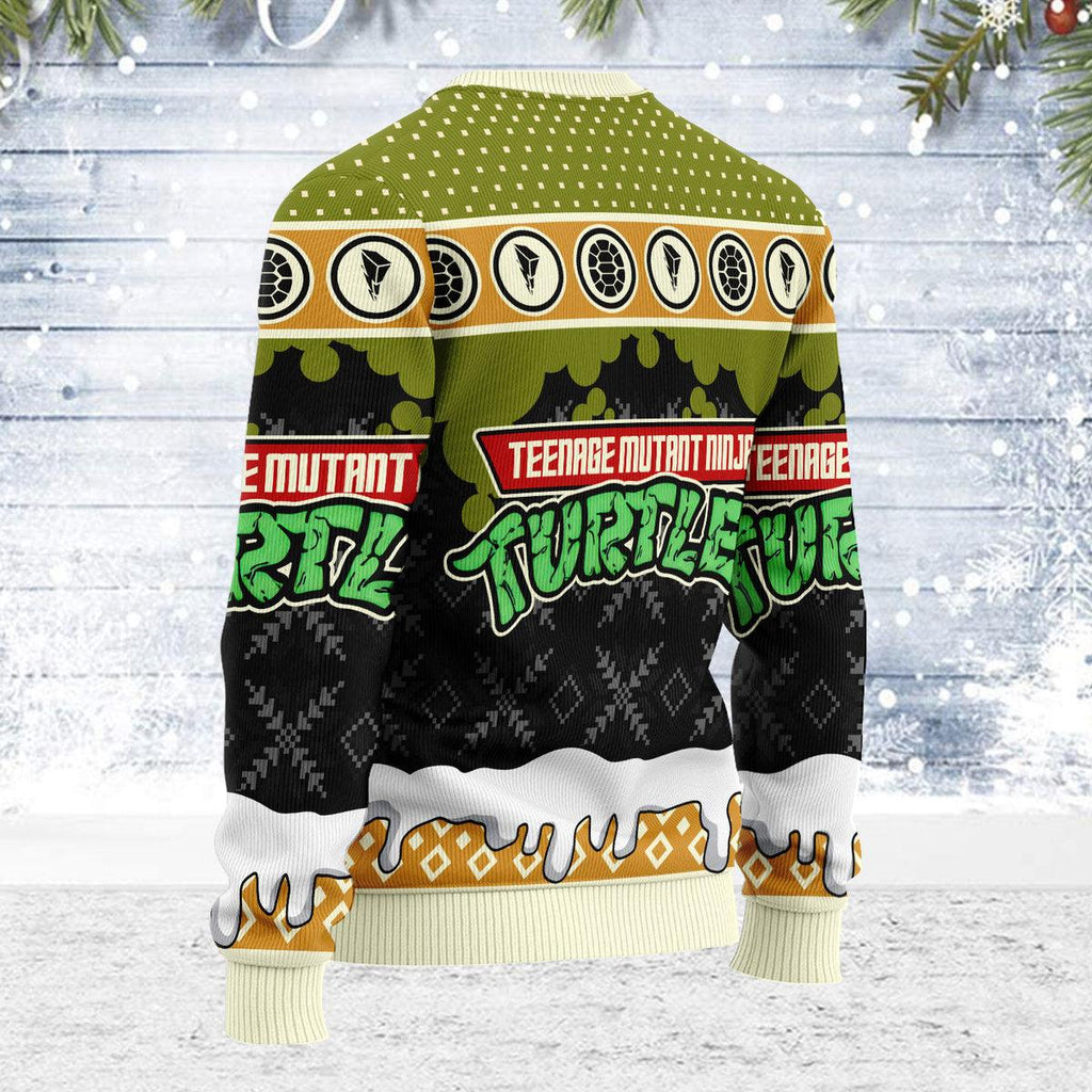 Gearhomie Merry Christmas Mighty Morphin Turtles Unisex Wool Sweater - Gearhomie.com
