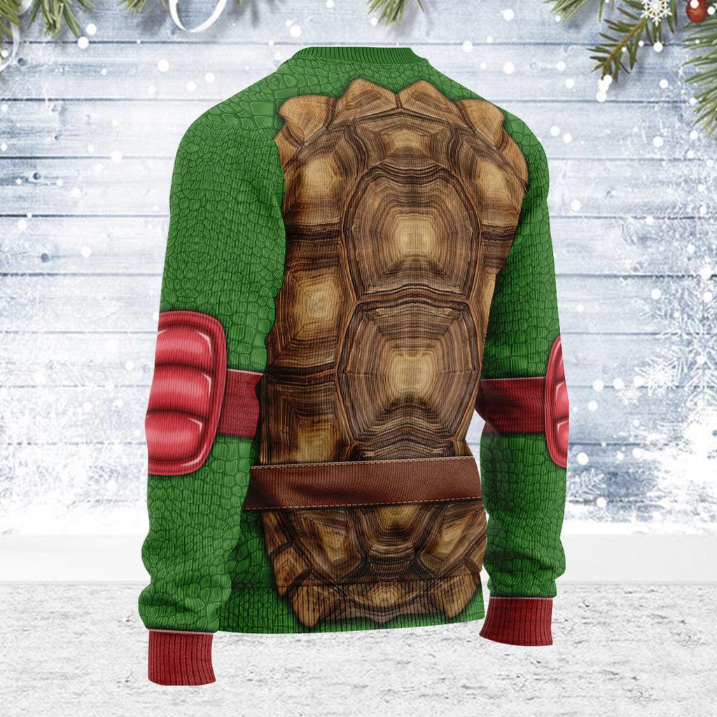 Gearhomie Merry Christmas Raphael Ninja Turtle Unisex Wool Sweater - Gearhomie.com