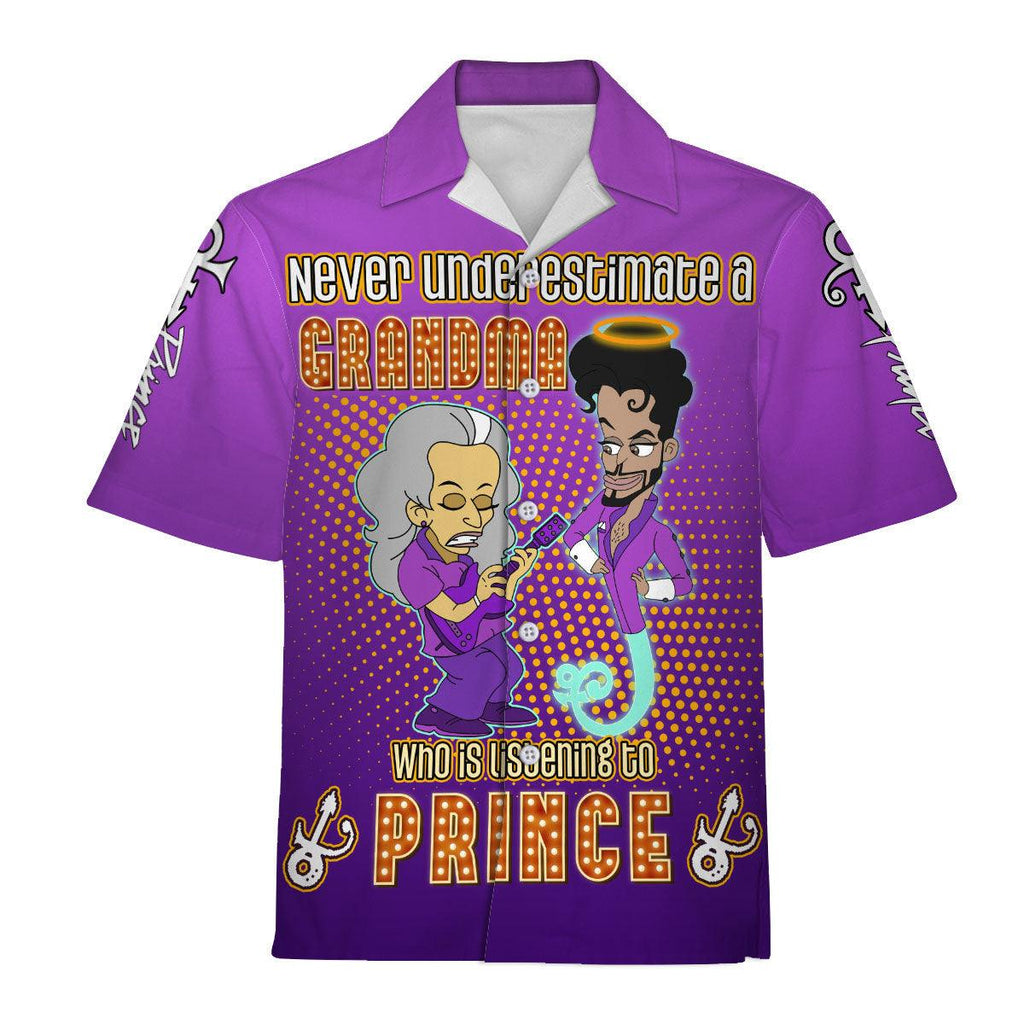 Gearhomie Never Underestimate A Grandma Who IS Listening to Prince Unisex Pullover Hoodie, Sweatshirt, T-Shirt - Gearhomie.com