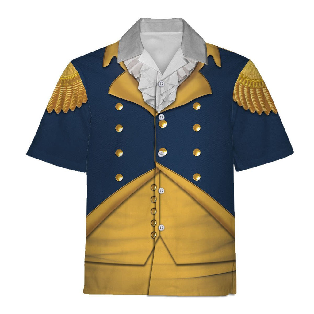 George Washington Hawaiian Shirt / S Qm743