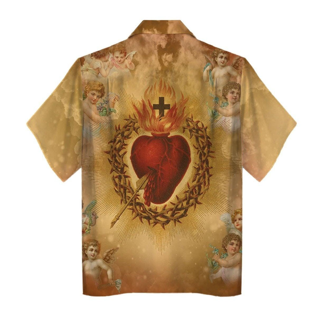 Blessed Virgin Mary & Jesus Hawaiian Shirt - Gearhomie.com