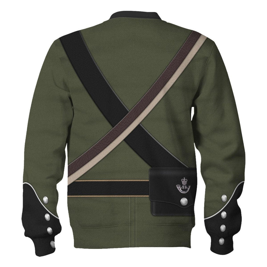 Gearhomie 95th (Rifle) Regiment-Rifleman 1806-1815 Uniform All Over Print Hoodie Sweatshirt T-Shirt Tracksuit - Gearhomie.com