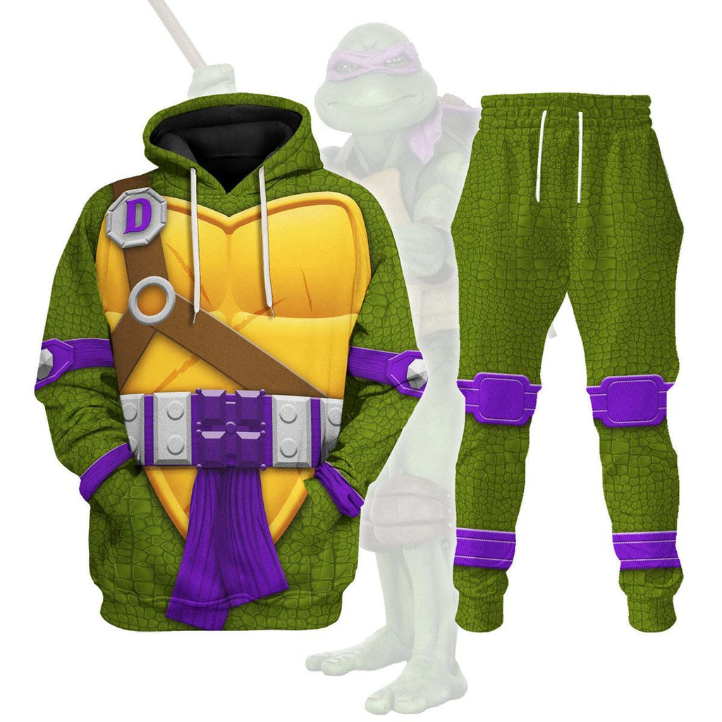 Gearhomie Donatello TMNT Costume Hoodie Sweatshirt T-Shirt Sweatpants - Gearhomie.com