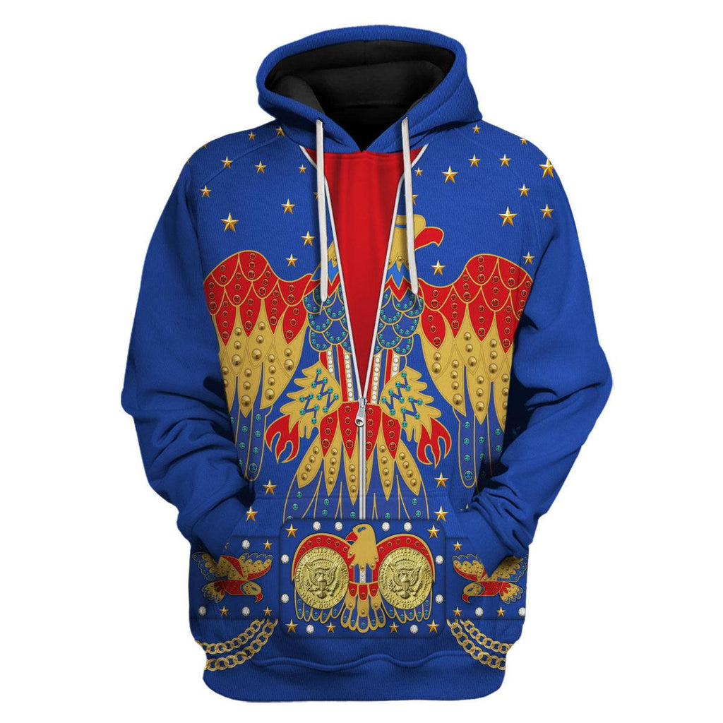 Gearhomie Elvis EAGLE Blue Costume Hoodie Sweatshirt T-Shirt Sweatpants - Gearhomie.com