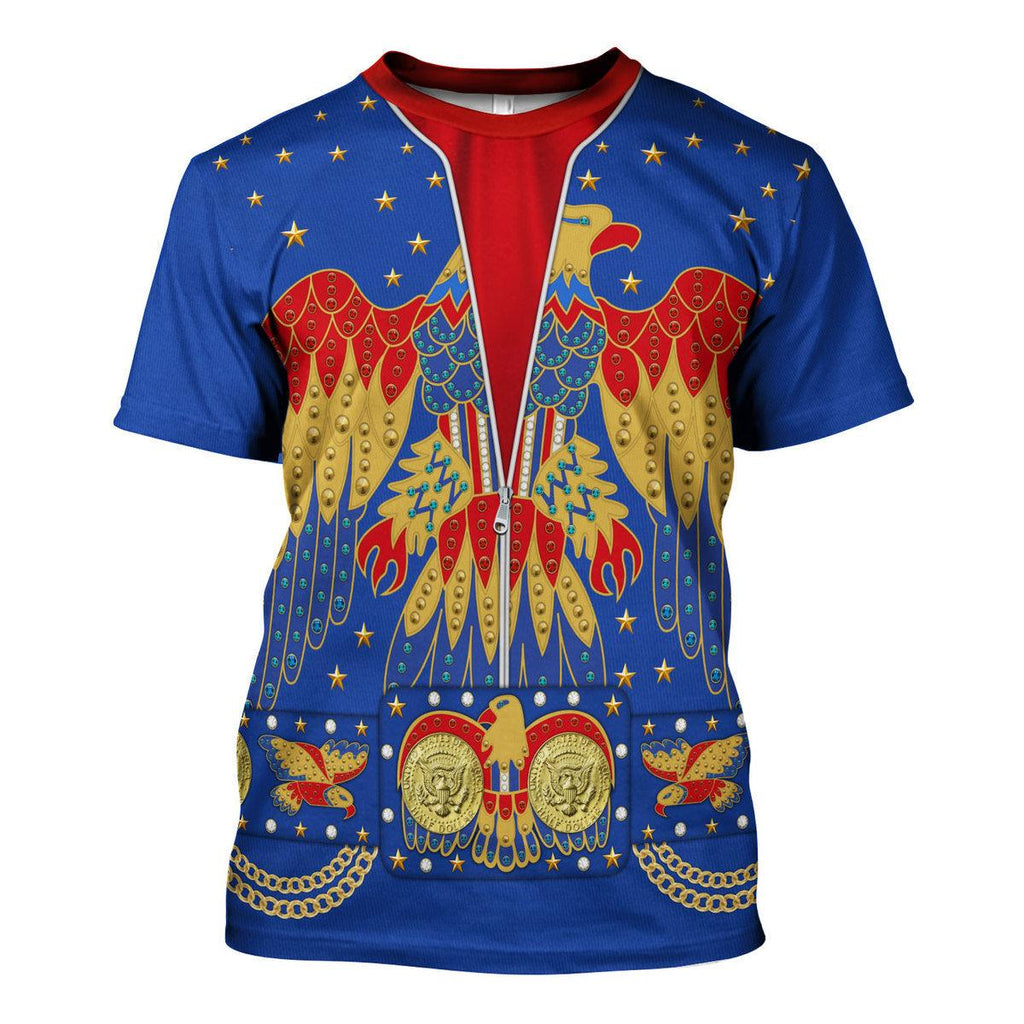 Gearhomie Elvis EAGLE Blue Costume Hoodie Sweatshirt T-Shirt Sweatpants - Gearhomie.com