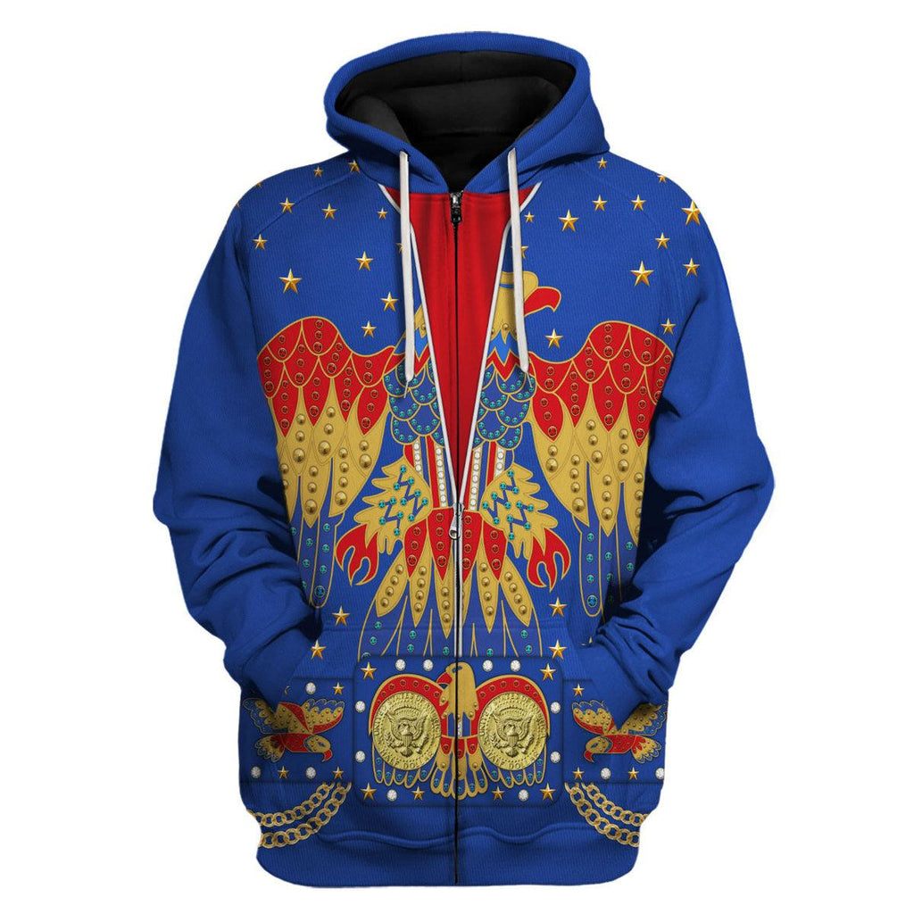 Gearhomie Elvis EAGLE Blue Costume Hoodie Sweatshirt T-Shirt Sweatpants - Gearhomie.com