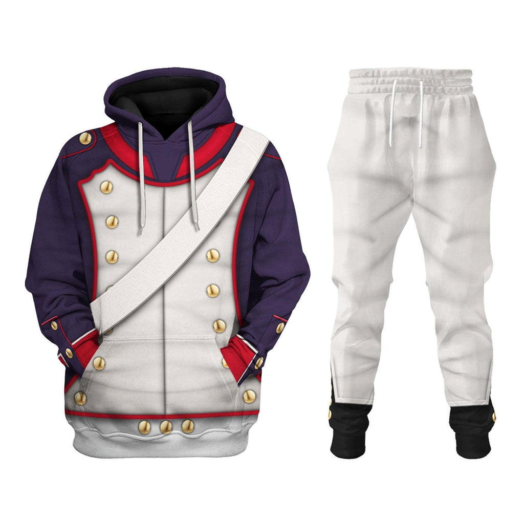 Gearhomie French Line Infantry-Centre Company (1812-1815) Uniform All Over Print Hoodie Sweatshirt T-Shirt Tracksuit - DucG