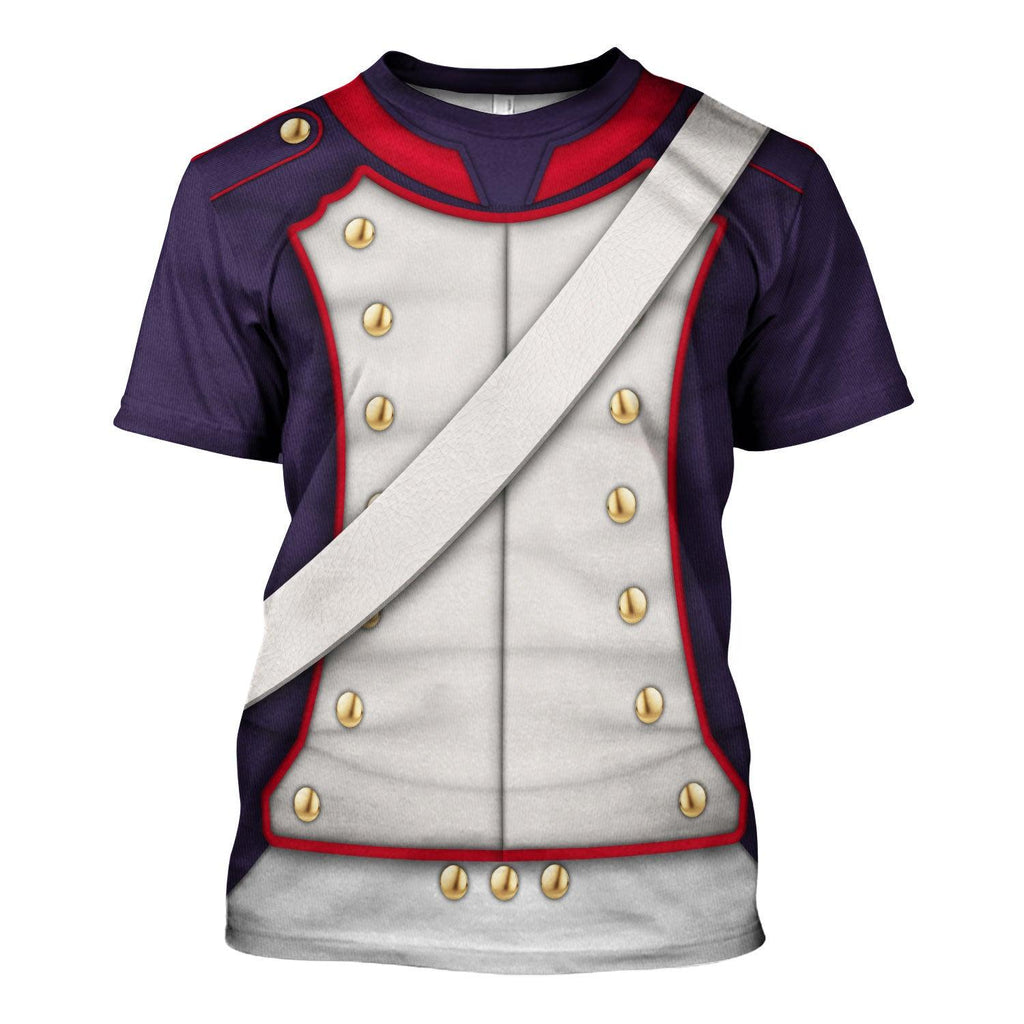 Gearhomie French Line Infantry-Centre Company (1812-1815) Uniform All Over Print Hoodie Sweatshirt T-Shirt Tracksuit - DucG