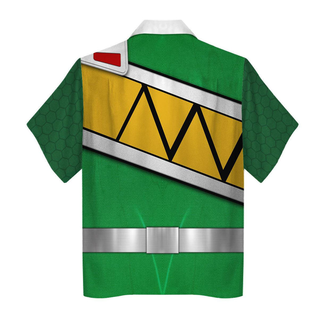 Gearhomie Green Power Rangers Dino Charge Hoodies Sweatshirt T-shirt Hawaiian Tracksuit - Gearhomie.com