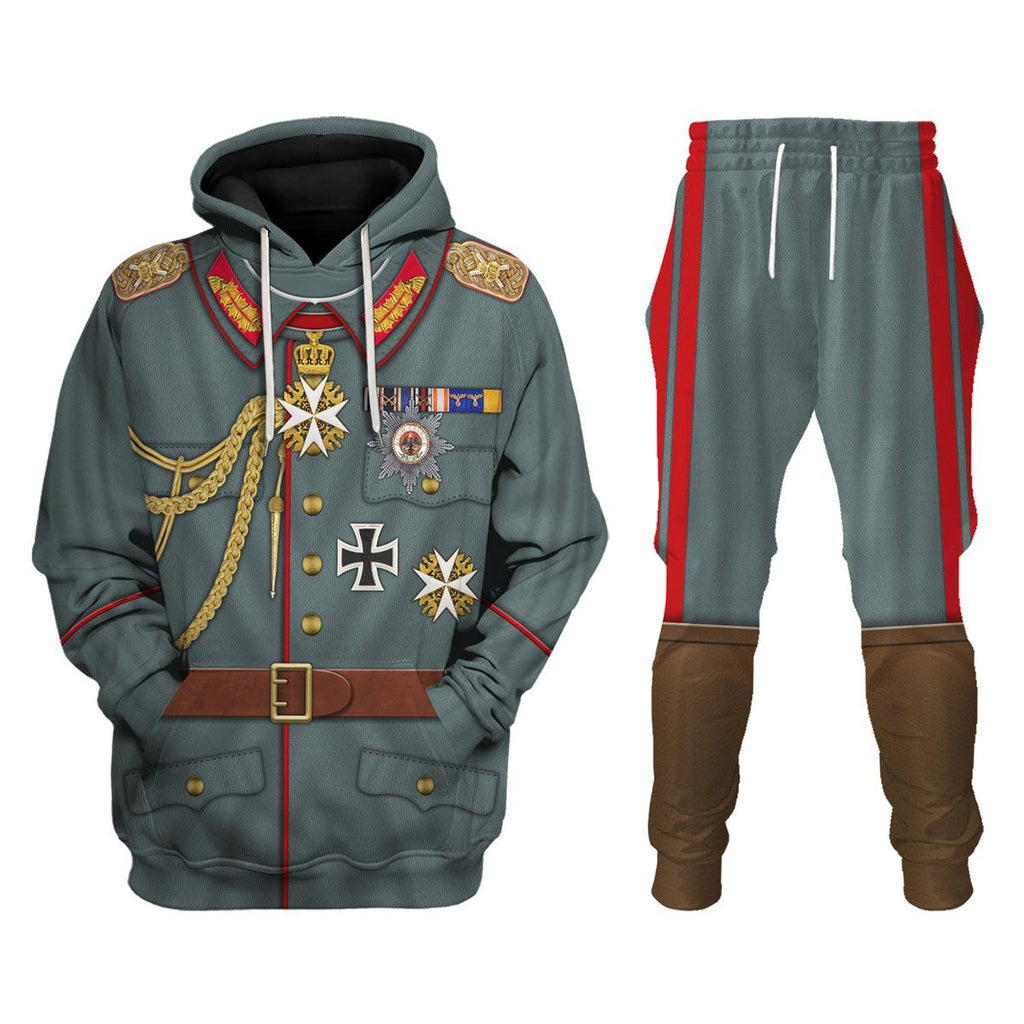 Gearhomie Kaiser Wilhelm II Uniform German Emperor Costume Hoodie Sweatshirt T-Shirt Tracksuit - Gearhomie.com