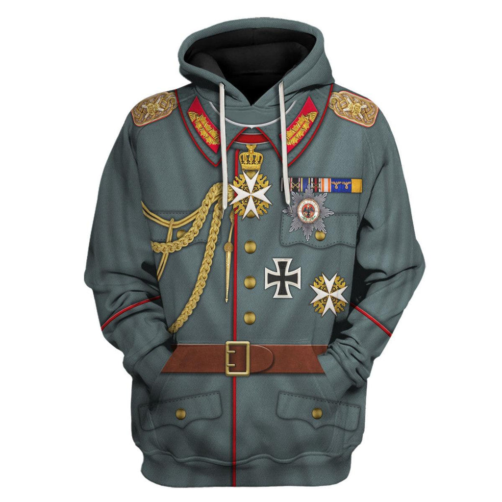 Gearhomie Kaiser Wilhelm II Uniform German Emperor Costume Hoodie Sweatshirt T-Shirt Tracksuit - Gearhomie.com