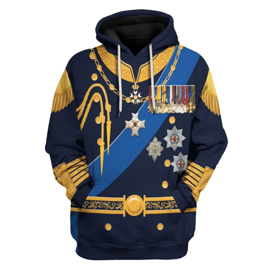 Gearhomie King George VI King of United Kingdom Costume Hoodie Sweatshirt T-Shirt Tracksuit - Gearhomie.com
