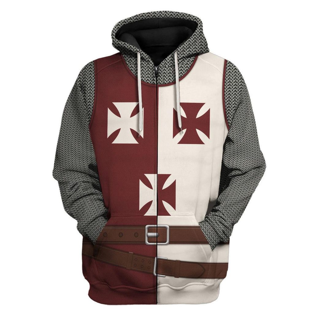 Gearhomie Knight Kingdom of Heaven Costume Hoodie Sweatshirt T-Shirt Tracksuit - Gearhomie.com