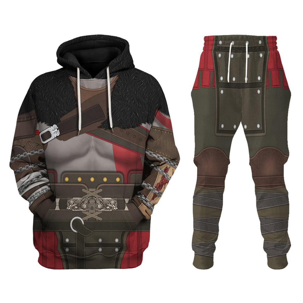 Gearhomie Kratos Costume Hoodie Sweatshirt T-Shirt Sweatpants - Gearhomie.com