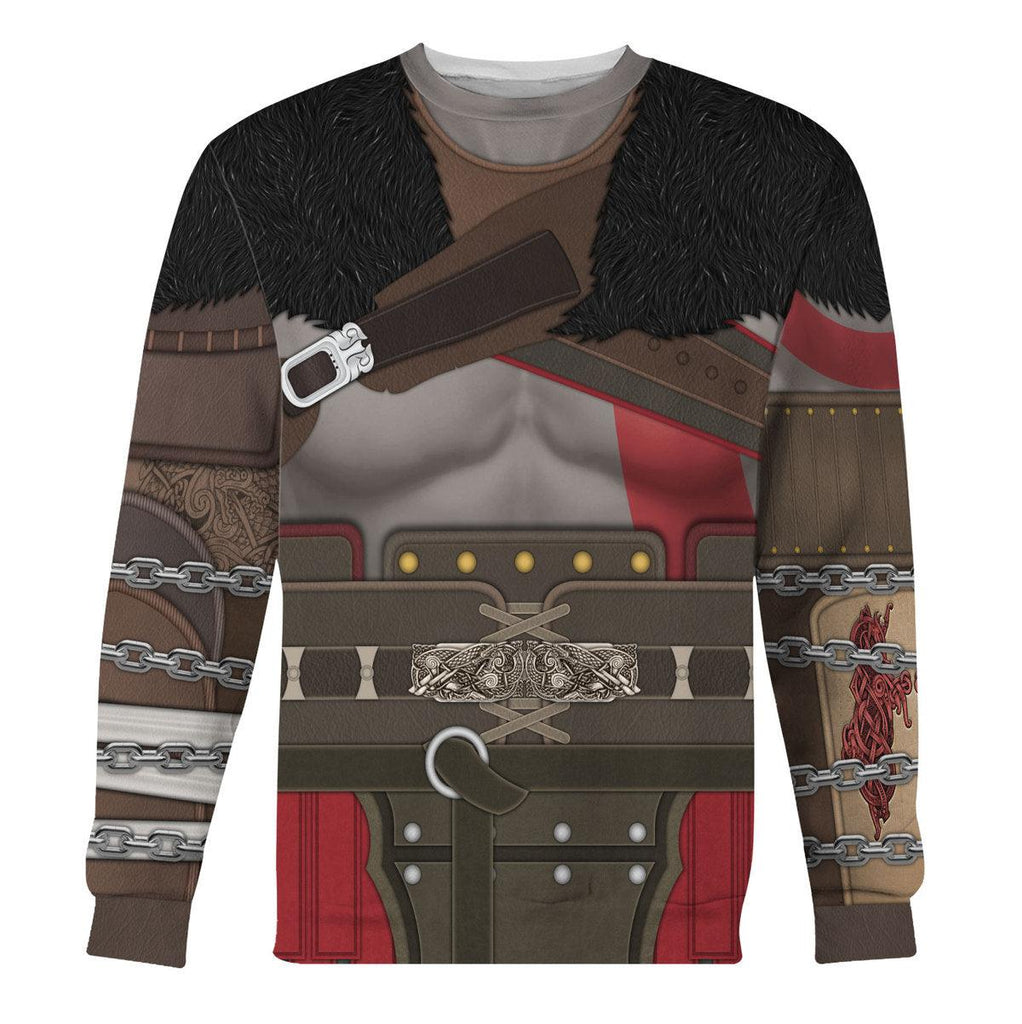 Gearhomie Kratos Costume Hoodie Sweatshirt T-Shirt Sweatpants - Gearhomie.com