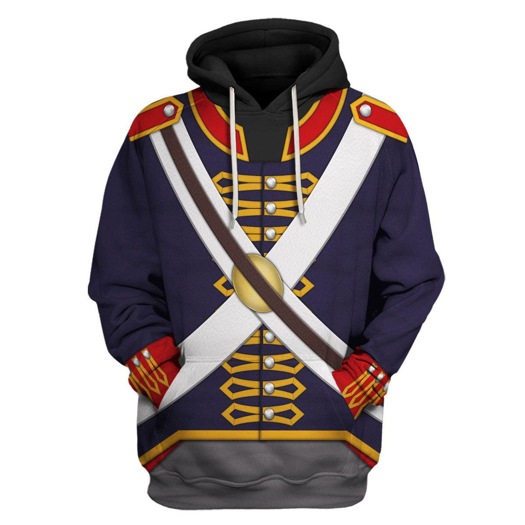 Gearhomie Royal Foot Artillery – Gunner (1806-1815) Uniform All Over Print Hoodie Sweatshirt T-Shirt Tracksuit - Gearhomie.com