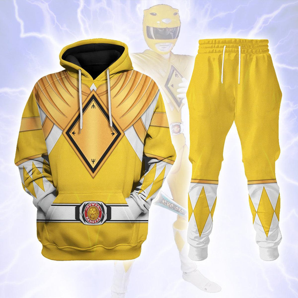 Yellow Ranger Dragon Shield Hoodies Sweatshirt T-shirt Hawaiian Tracksuit - Gearhomie.com