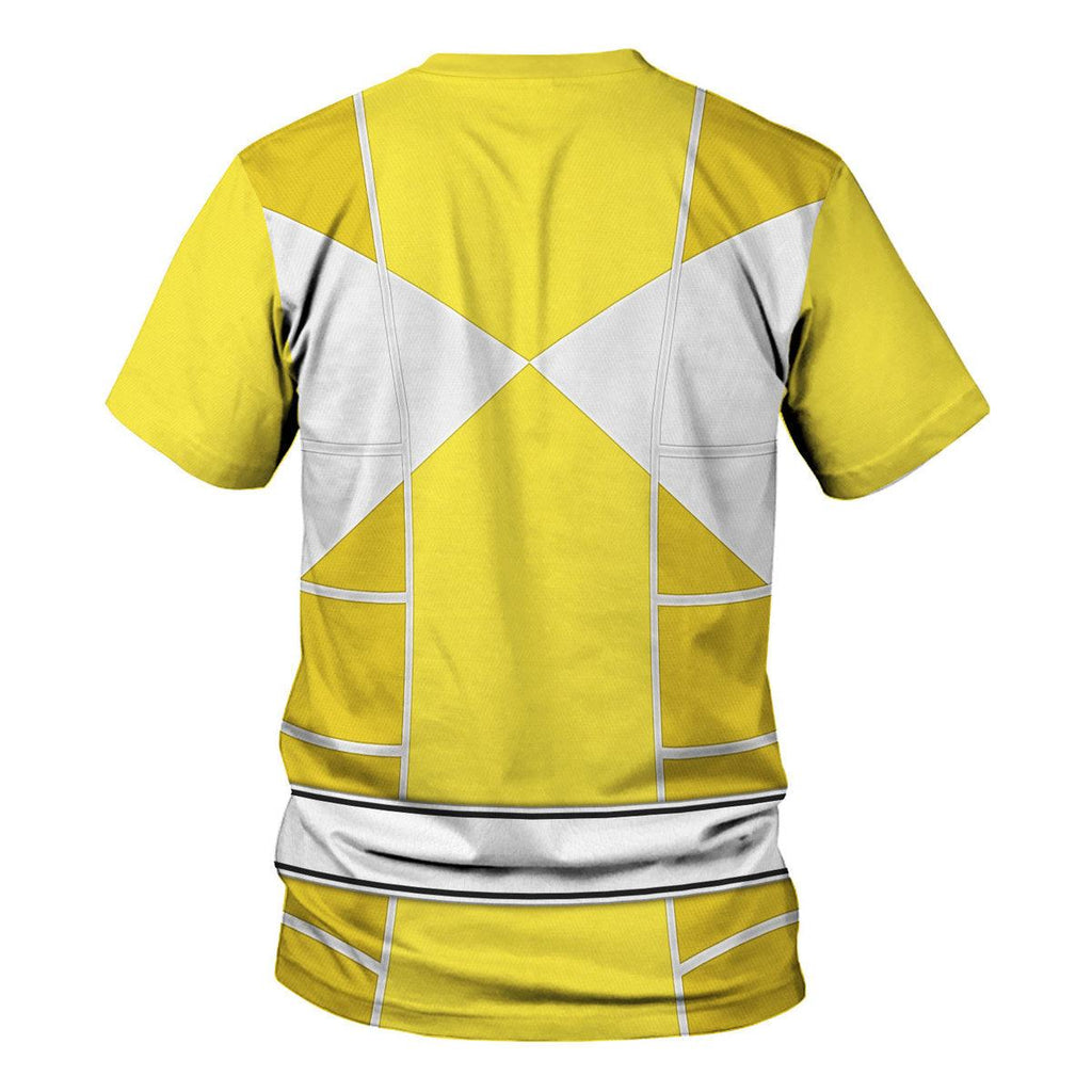 Yellow Ranger Mighty Morphin Cosplay Hoodies Sweatshirt T-shirt Hawaiian - Gearhomie.com