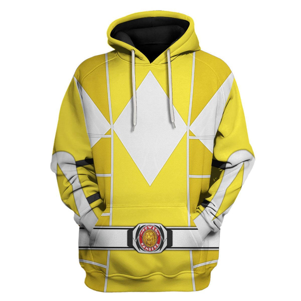 Yellow Ranger Mighty Morphin Cosplay Hoodies Sweatshirt T-shirt Hawaiian - Gearhomie.com