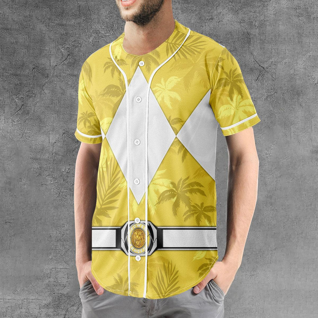 Yellow Ranger x Tommy Vercetti MLB Jersey Shirt Beach Shorts - Gearhomie.com